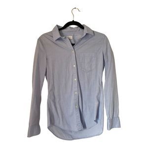 Gap Fitted Boyfriend Shirt Blue Women’s Size XS